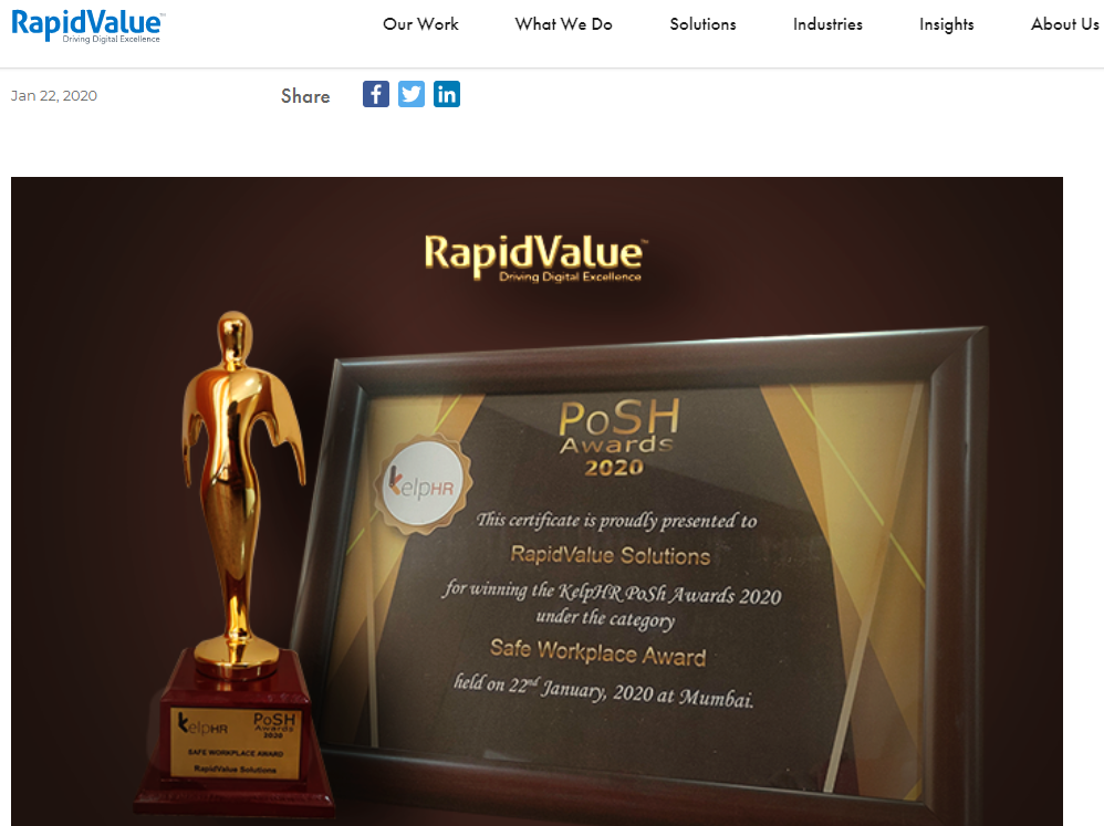 rapidvalue_posh awards